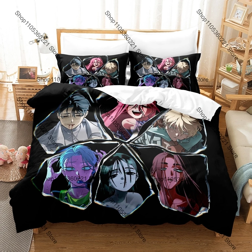 3Pcs Alien Stage Zombie Stage Sua Duvet Cover Set 1 Duvet Cover 2 Pillowcases 3D Anime Home Bedroom Bedding Decor No Comforter