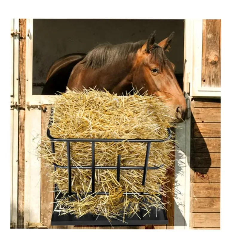 وحدة تغذية الأغنام 2 في 1 من الحديد المجلفن، رف قش الماشية المعلق عالي التحمل #2