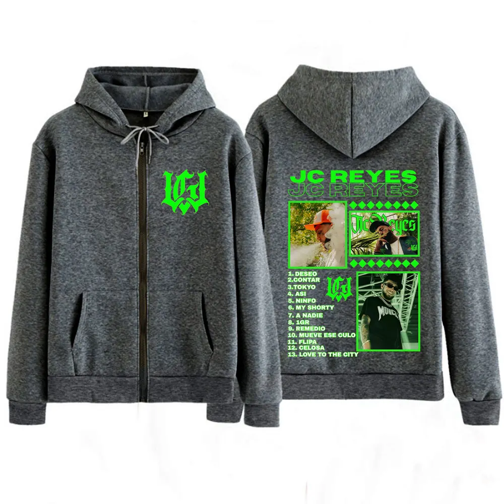 مغني الراب Jc Reyes Tour 2025 الجرافيك جاكيت زيبرا الشتاء رجل امرأة موضة الهيب هوب هوديي المتضخم عادية فضفاض البريدي Uo البلوز #6