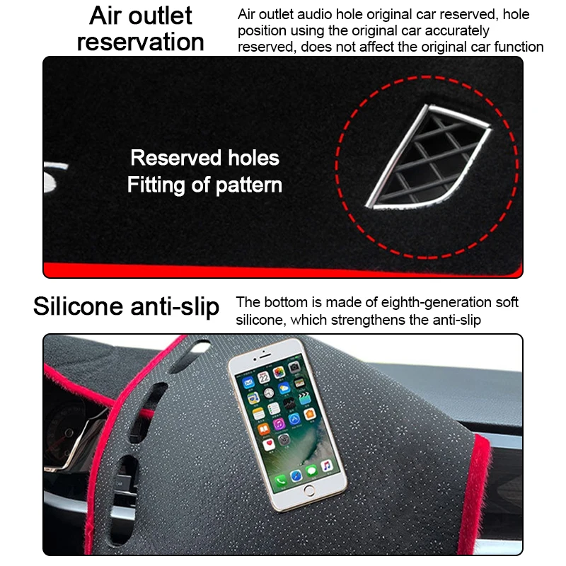 

For Audi Q5 8R MK1 1th 2009~2017 Car Dashboard Cover Mat SunShade Pads Interior Carpet Anti-Slip Protect Carpet Rug Accessories