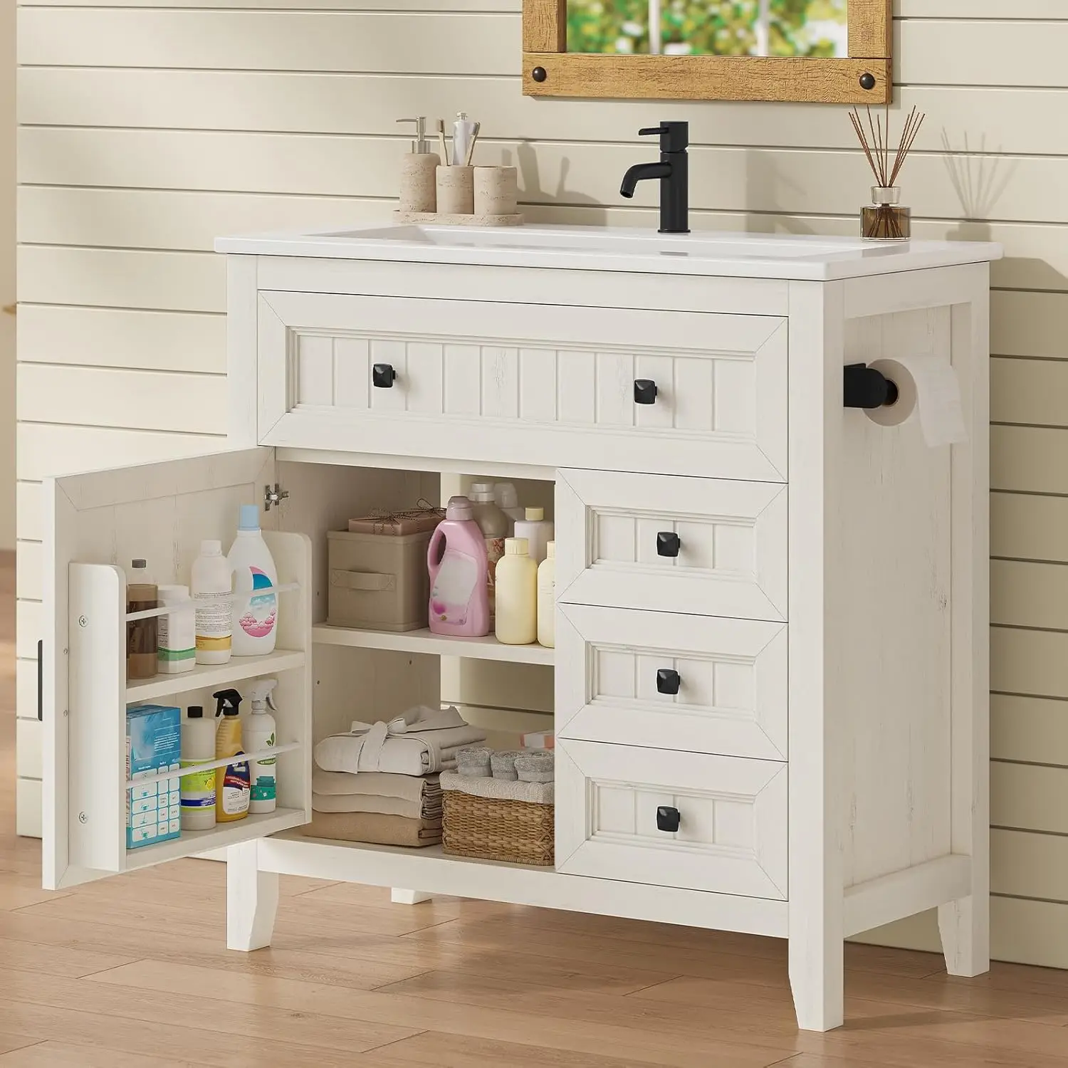 Vanity with Side Shelf 5