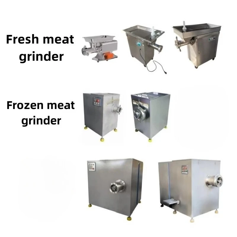 Frozen Meat Chunk Chopper Industrial Frozen Meat Grinder Machine 300-1500kg/H - Direct Feed -18°C Blocks Without Thawing