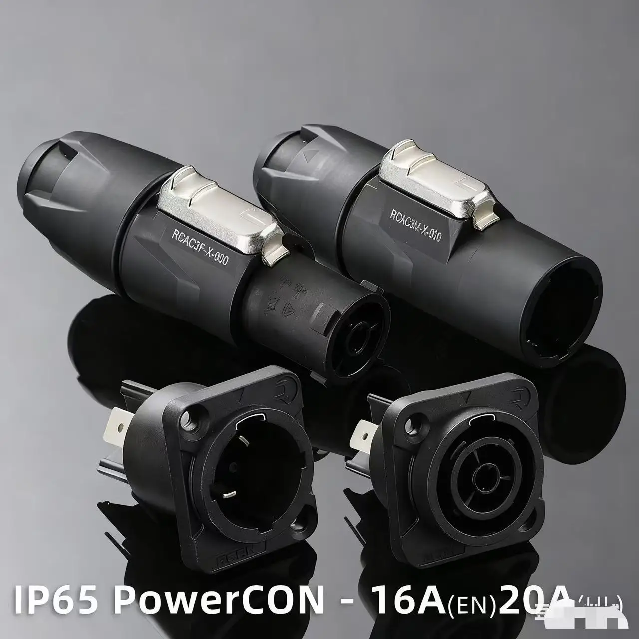 

Industrial Dedicated IP65 Waterproof Outdoor Aviation Power Plug Connector Male / Female Lockable for Stage Audio LED Screen