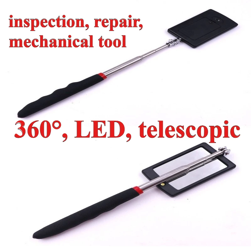 

Portable 360 Degree Rotating Inspection Mirror 50MM Round Square Metal Frame Vehicle Welding Tool