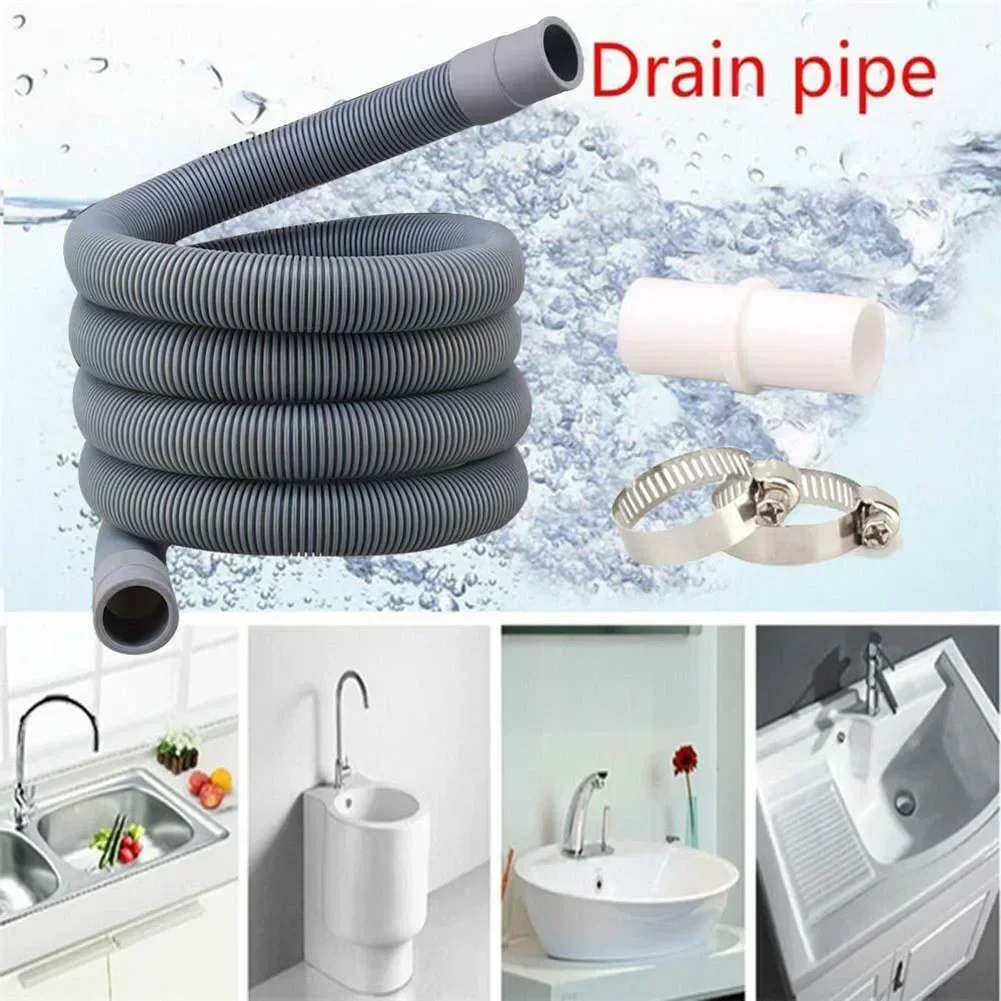 Brand New High-quality Drain Pipe Drain Waste Hose Easy To Install Extension Pipe Kit For Dishwasher For Washing Machine