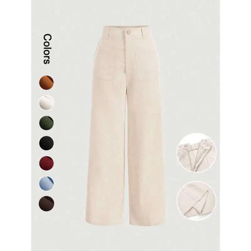 

Y 457 Men's Casual Pants Women's Flat Pattern ket Button Cross-Border New Sle Straight Leg Neutral All-Match Pants