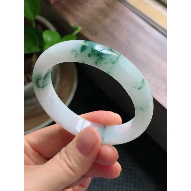 Floating Flowers Positive Ring Jewelry Ice-like Jade Bracelet