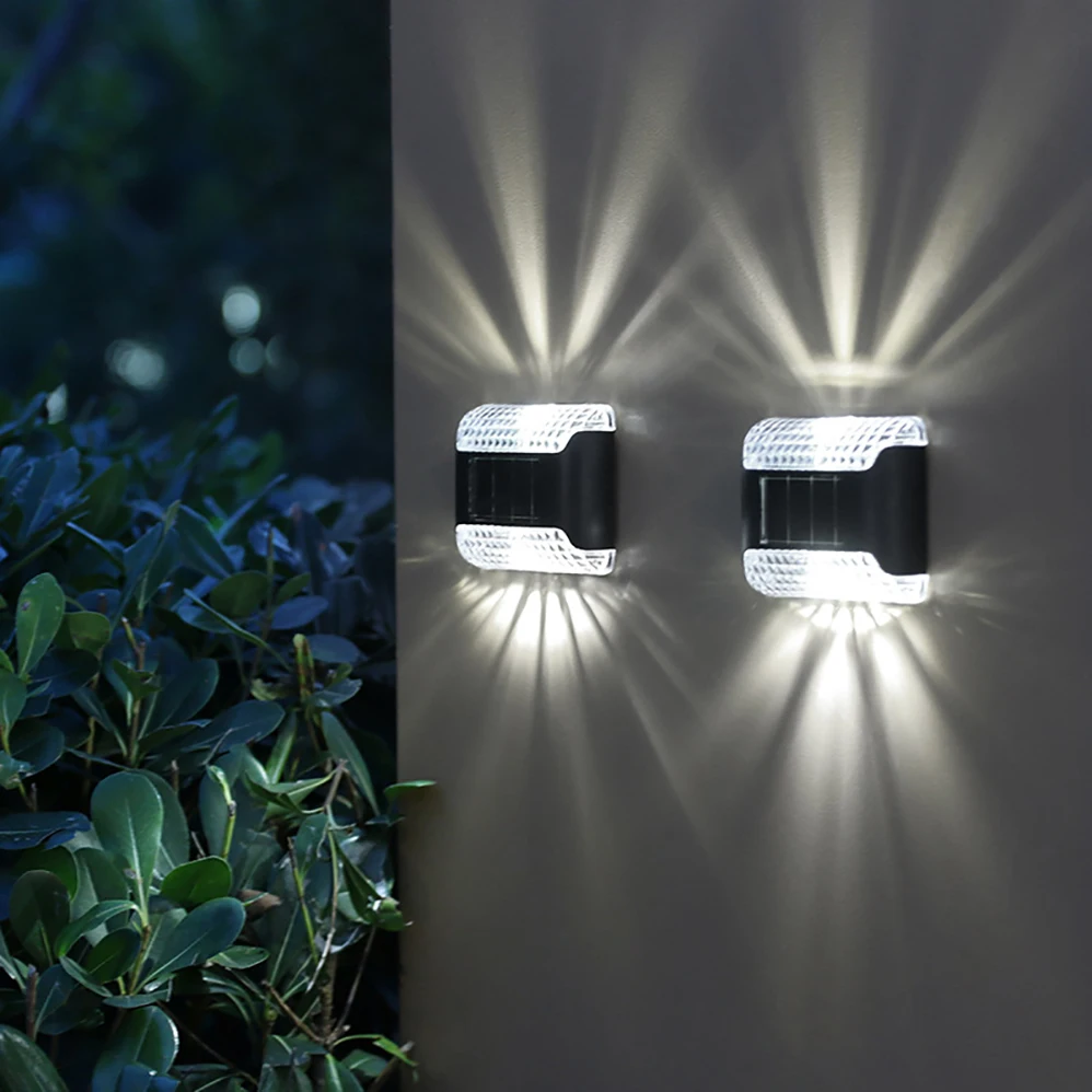 Lámpara LED Solar de pared para iluminación exterior, Kit de 5 piezas, AAA, 1,2 V, batería de 600mAh, IP65, resistente al agua, lámparas minimalistas modernas