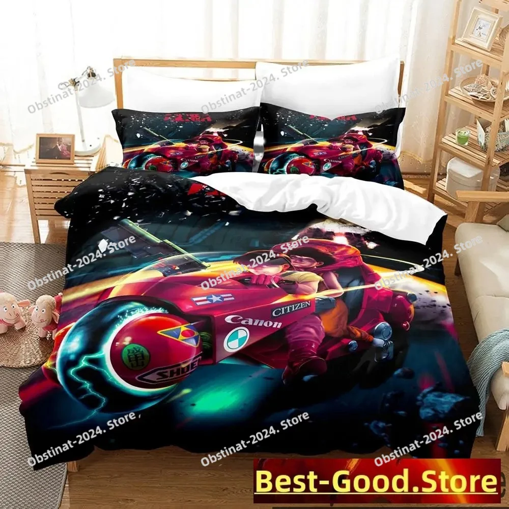 

3D Print Akira Anime Bedding Set Double Twin King Duvet Cover Comforter Pillowcase Boys Girls Adults Bedroom