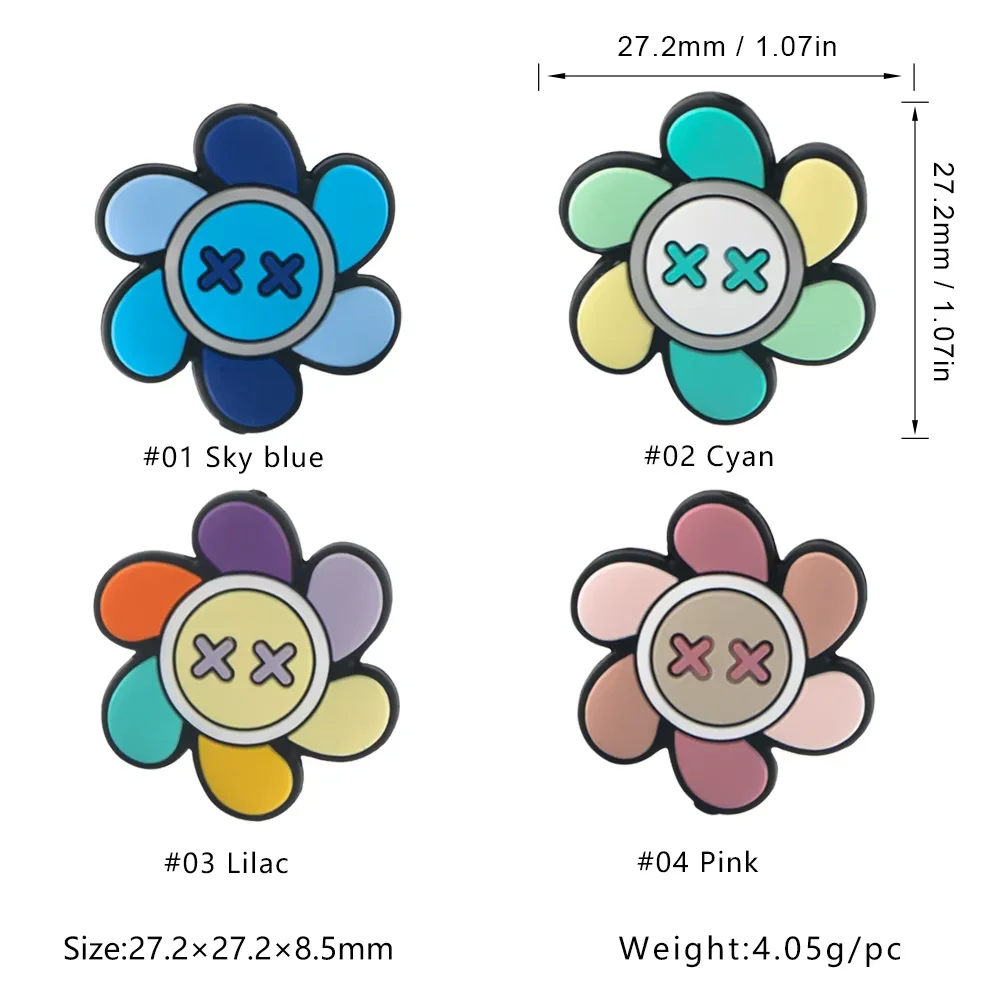 5 قطعة الزهور الصغيرة الكعك سيليكون الخرز لصنع المجوهرات DIY بها بنفسك مجوهرات قلادة سوار المفاتيح الملحقات #2