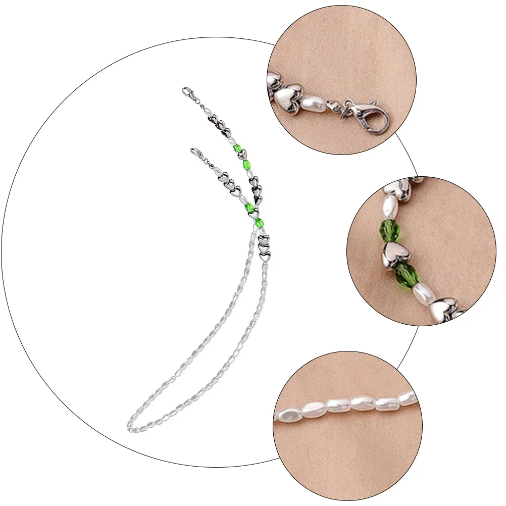 

Pearl Anti Lost Chains for Masks Eyeglasses Longer Length Durable Mask Hanging Straps Multifunction Necklace Practical Glasses