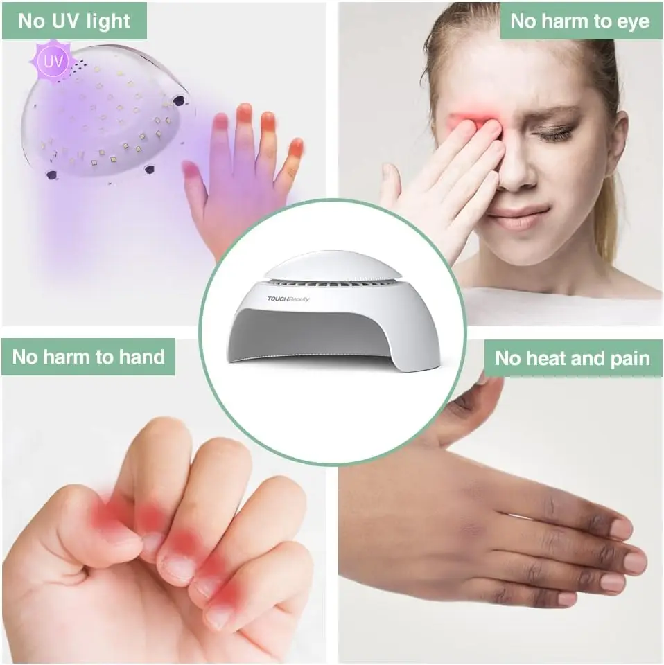 مجفف أظافر للأطفال والمراهقين المبتدئين: مروحة LED وإضاءة، آمن، يعمل بالبطارية، إصدار مدبوغ غير يدويًا (TB-2130) #4
