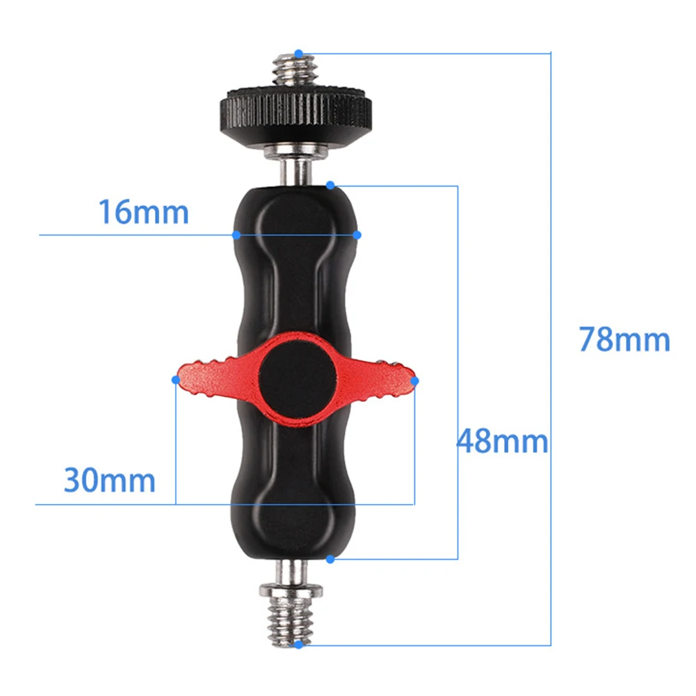 Ball Mount Clamp W/ 1/4inch -20 Thread Ball Head Magic Arm Clamp Rotatable Metal Super Clamp for GPS Phone Monitor Video Light