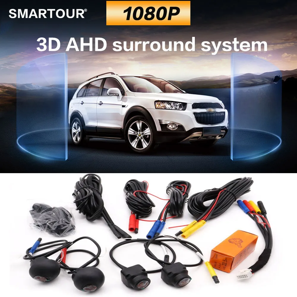 

Car 360 Camera Panoramic Surround View 1080P AHD Right+Left+Front+ Rear View Camera System for Android Auto Radio Night Vision