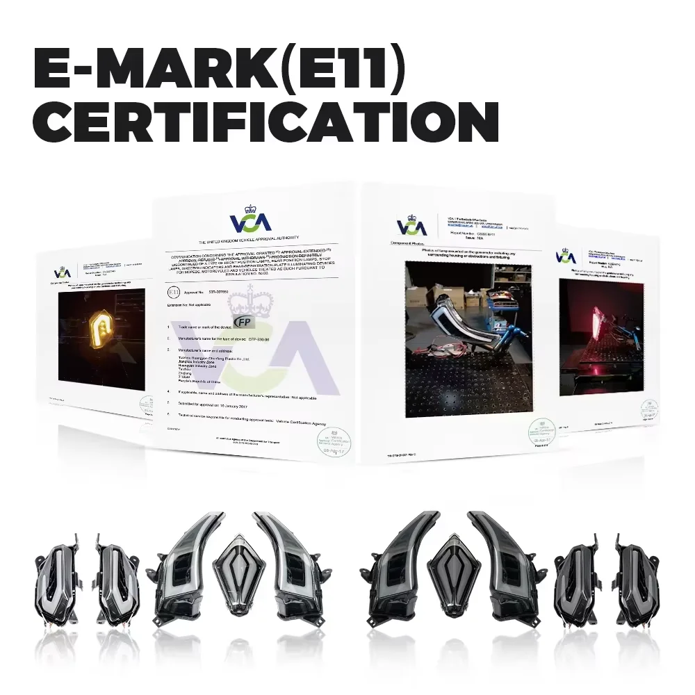 Motorcycle LED Front Rear Turn Signal Lights E-Mark Approved For YAMAHA TMAX530 T-MAX 530 2012-2016 Multifunction Tail Brake Ind