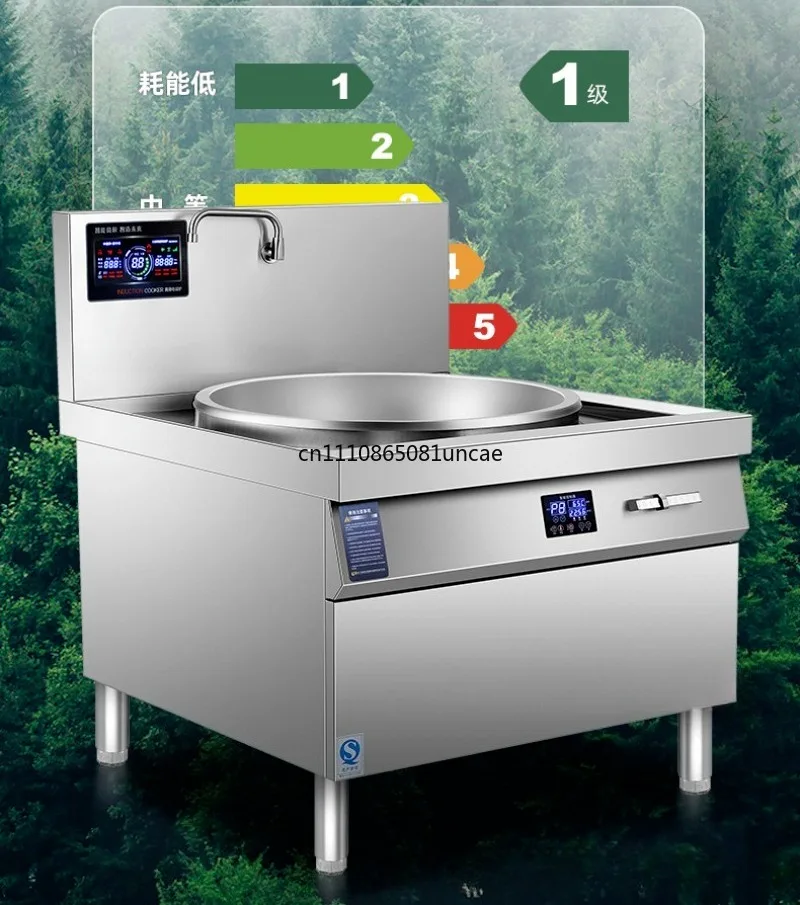 For Commercial Induction Cooker Large Wok Stove High Power Stainless Steel Induction Range Hotel Canteen Electric Frying Cooker