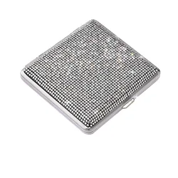 Metal Diamond Cigarette Case 20pcs Windproof Organizer Creative Portable Ladies Car Cigarette Case