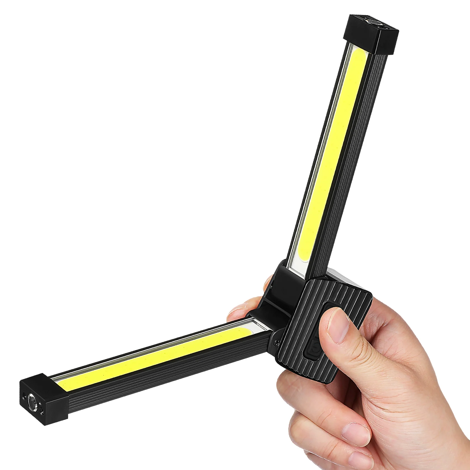 

Foldable Cob Work Light Rechargeable Led Portable Bright Illumination For Outdoor Camping Emergency Auto Repair Garage Diy With