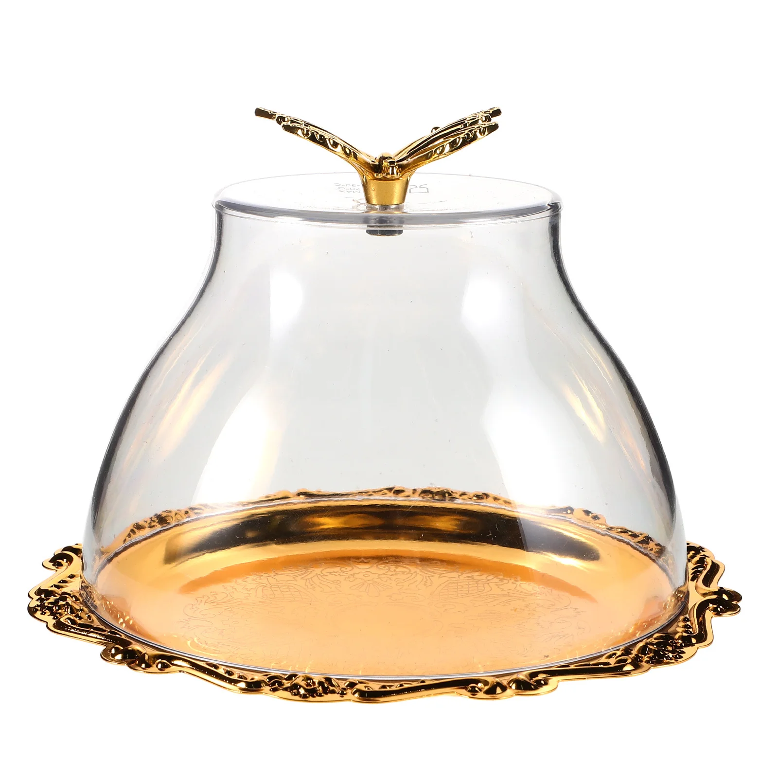 

French Vintage Iron Cake Stand Dome Serving Plate Round Metal Food Tray Dessert Platter Embossed Design Pasta Salad Cheese