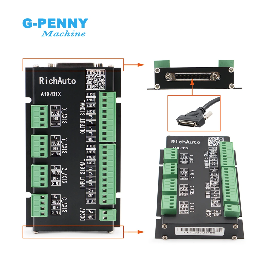 Motion Controller para CNC Router Machine, Versão em Inglês, RichAuto, DSP A11, 3 Axis, A11E, Frete Grátis