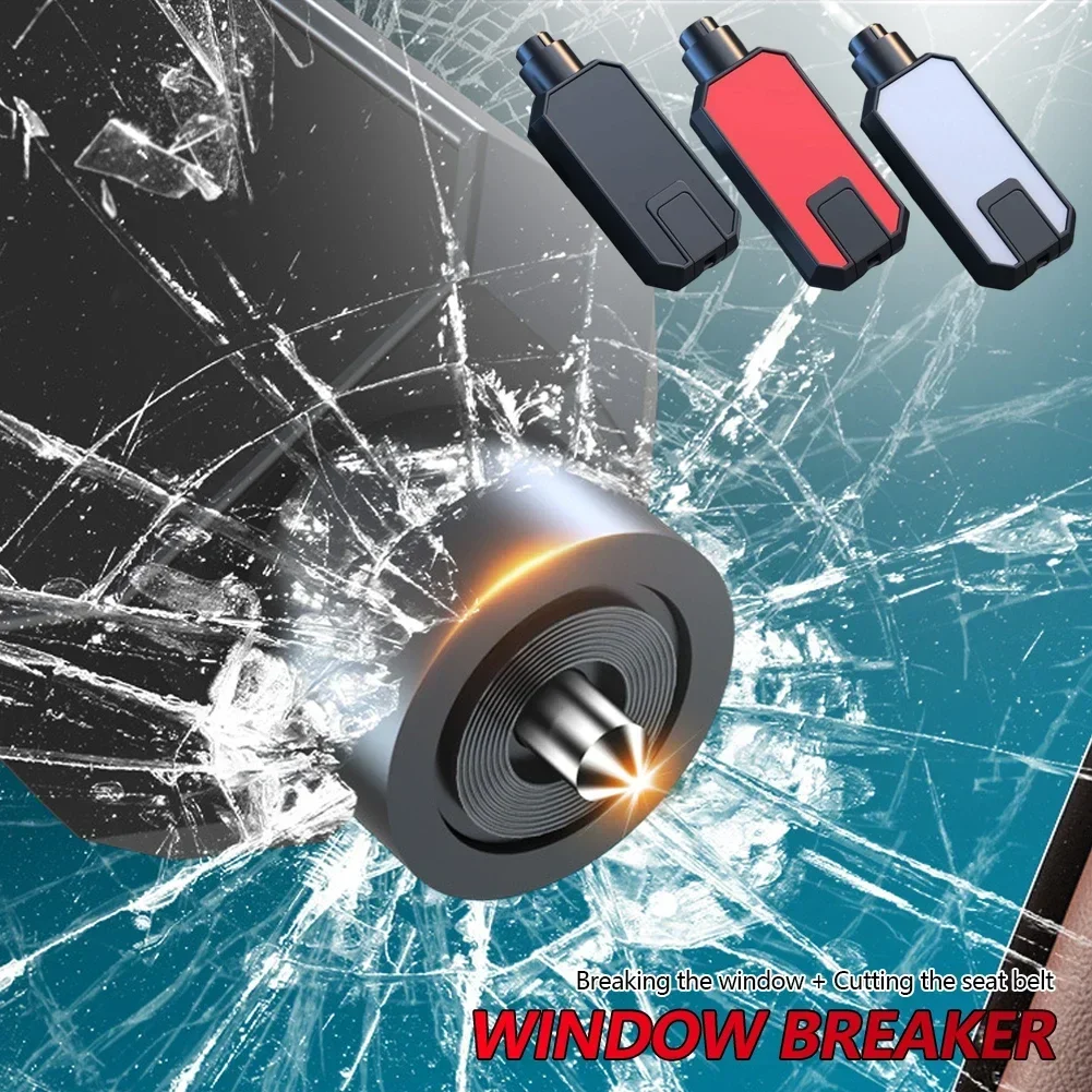 

Универсальный автомобильный молоток-стеклобой с резаком для ремня безопасности, аварийный инструмент для экстренного выхода из автомобиля, с наконечником из вольфрамовой стали