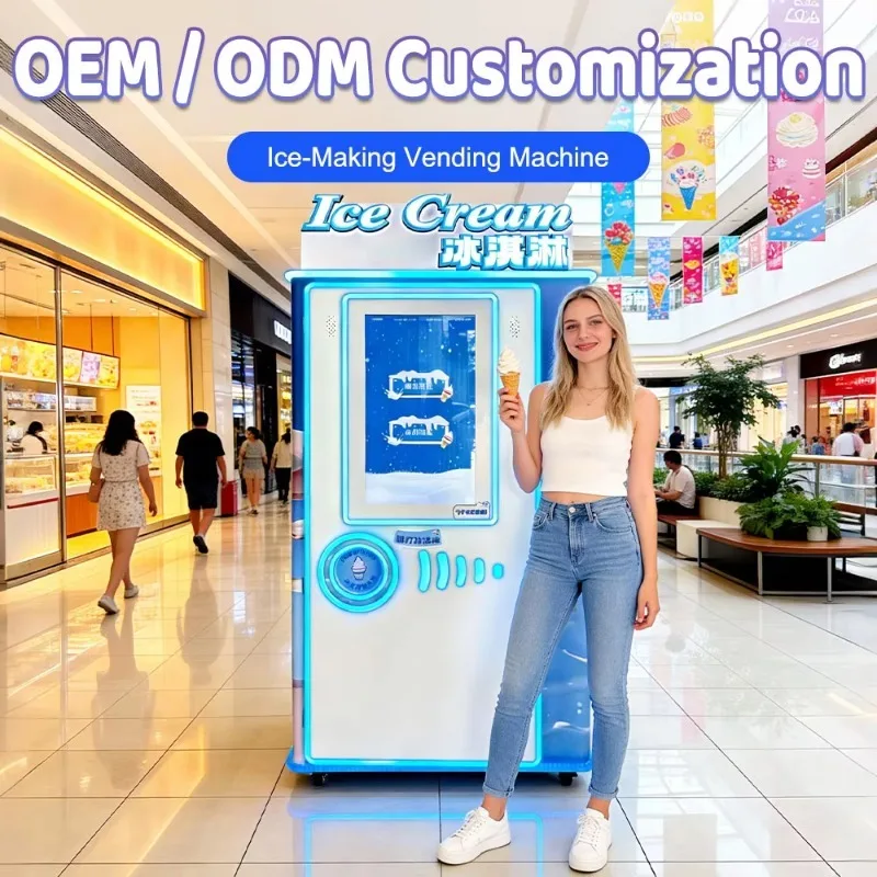 Ice Cream Machine Vending Machine Commercial Robot Self‑Service Soft Serve Ice Cream Vending Machine For Sale