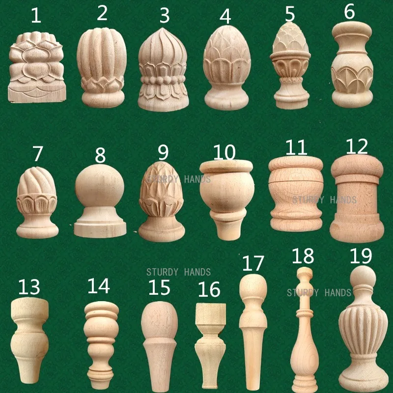 Wood Carved Cabinet Legs European Style Home Decor Sticker Furniture Sofa Leg Accessories 1pc