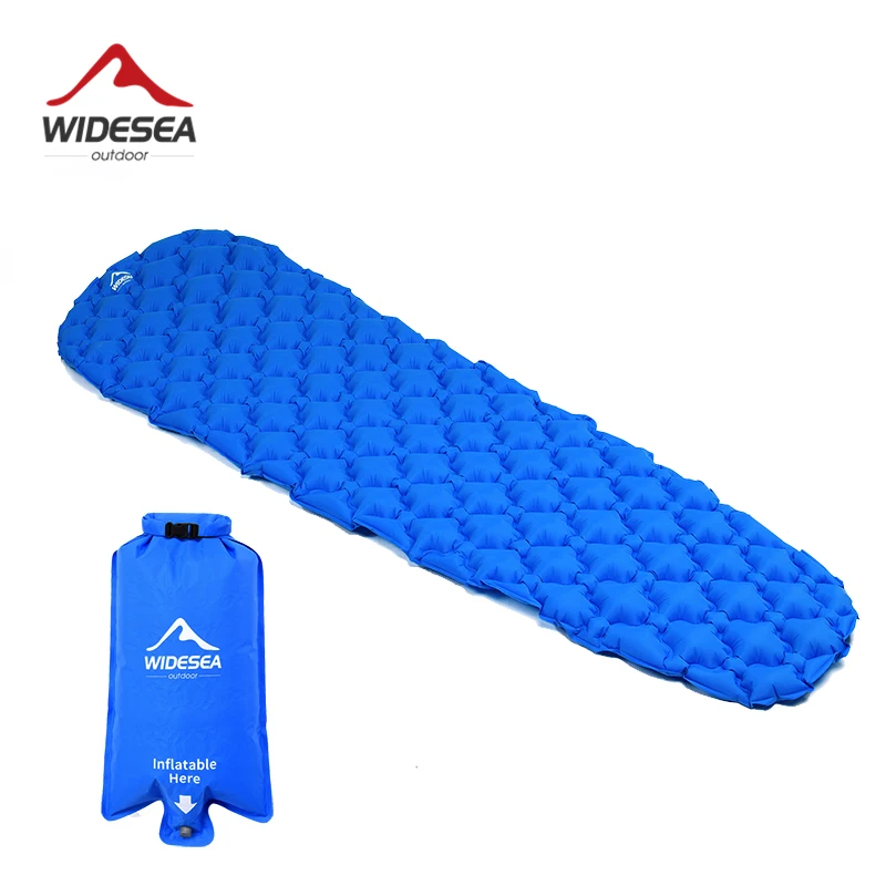 Widesea Camping Inflatable Mattress In Tent Folding Camp Bed Sleeping Pad Picnic Blanket Travel Air Mat Camping Equipment