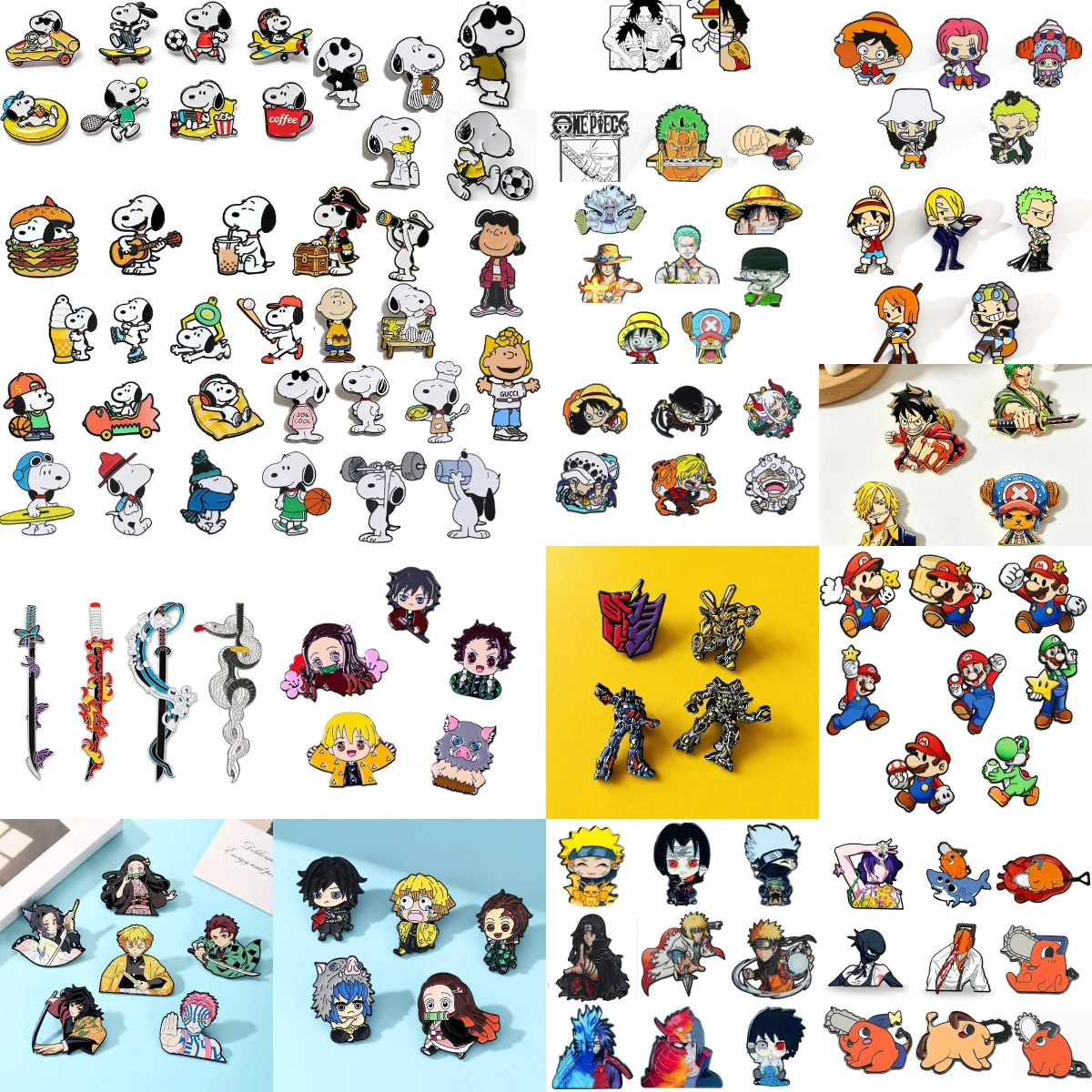 

10Pcs Brooches Badges Mixed styles wholesale Enamel Pin Anime Lapel Backpacks Cute Things Backpack Brooch Clothes Jewelry