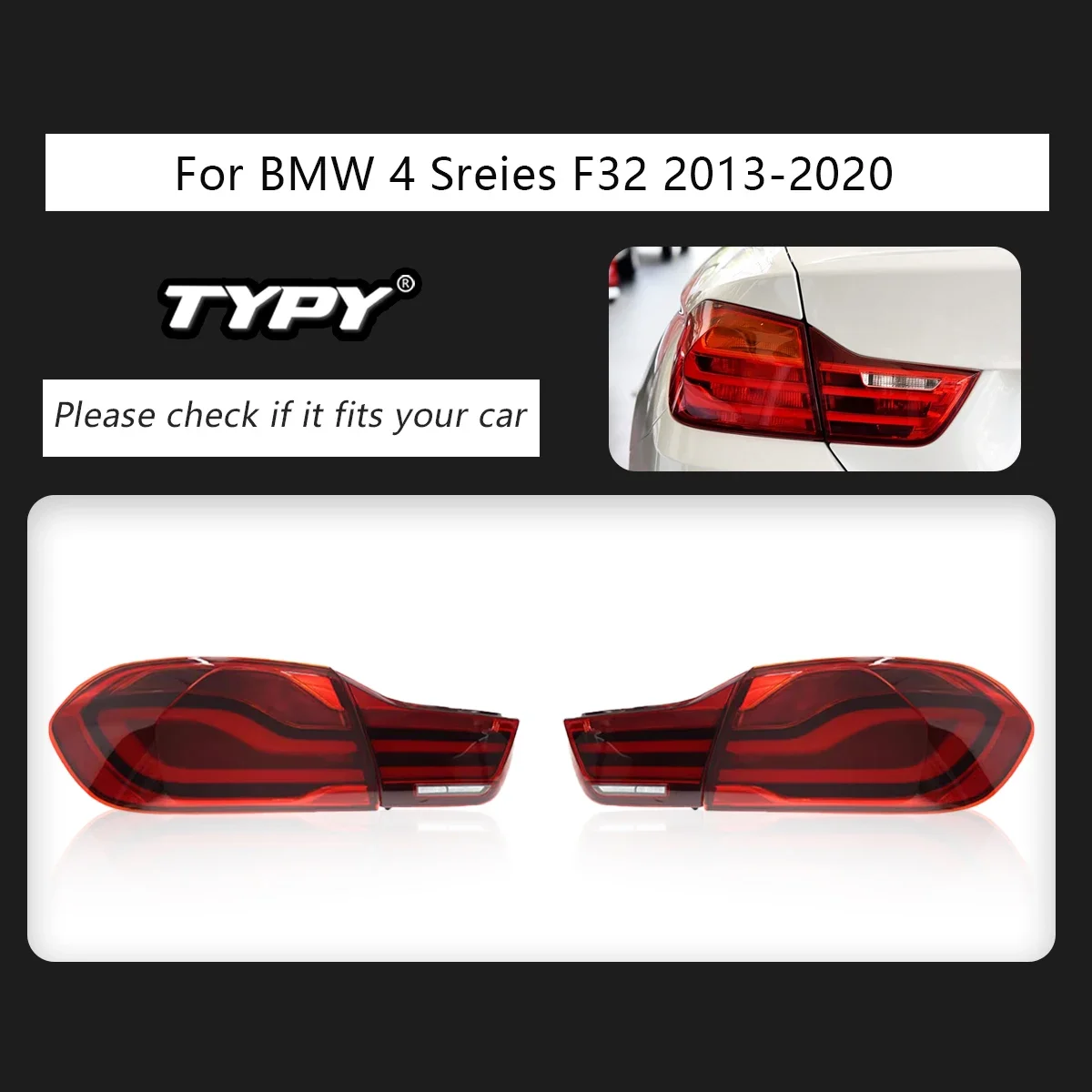 Car For BMW 4 Series M4 F32 Taillights F36 F82 2013-2020 Upgraded