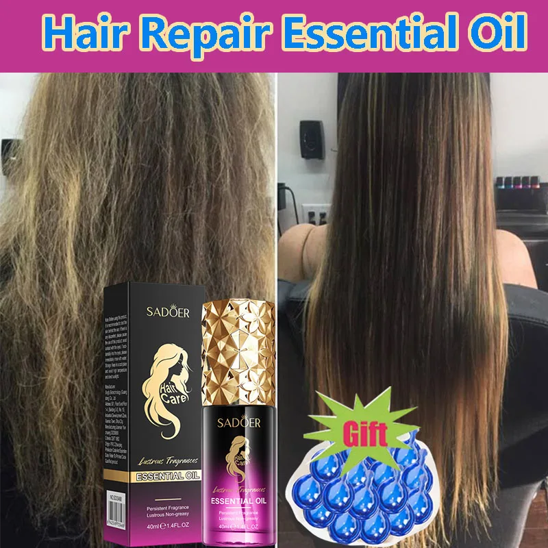 

Magic Purple Hair Vitamin Keratin Oil Fast Restore Hair Soft Smooth Shiny Deep Moisturizer Frizzy Dry Scalp Hair Care Products