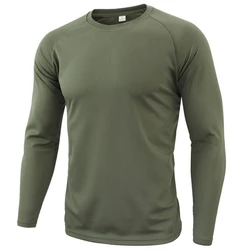 Autumn Fashion Men's Long Sleeve Round Neck T-shirt Solid 3D Printed Graphic T Shirts Casual Street Trend hombre y2k tops