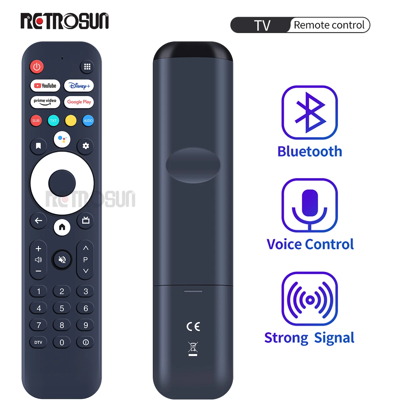 New Voice Remote Control for telesystem 1169112052906202 TV