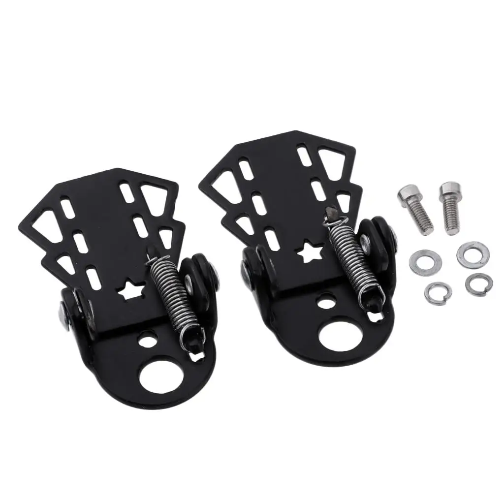 1 Pair Bike Pedals, Rear Seat Foldable Footrest Pedals for Bike Accessories,Black