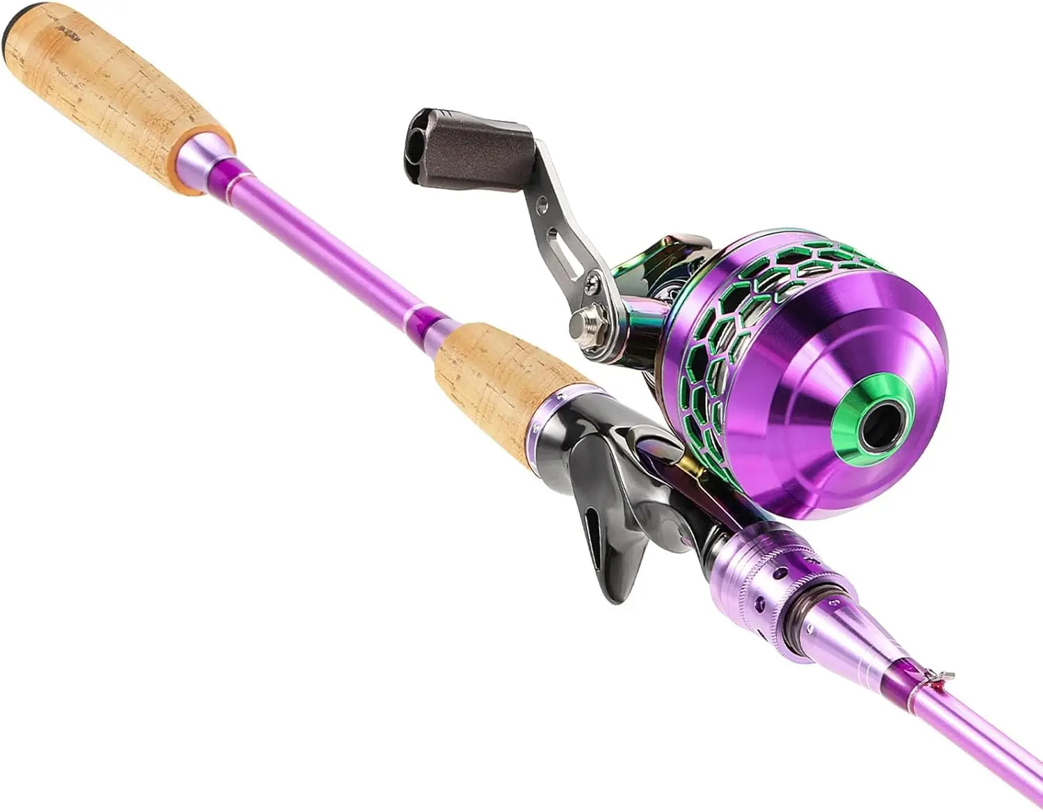Spincast Fishing Rod and Reel Combo, 2-Piece Medium Heavy Rod with Super Smooth Push-Button Baitcasting Reel, Hassle-Free Design