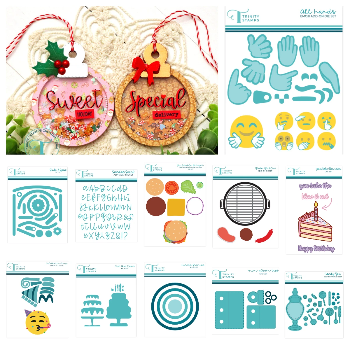

Alphabet Cake Candy Jar Coordinating Circle Frames Die Set Metal Cutting Dies for Scrapbooking Embossing DIY Paper Cards Molds
