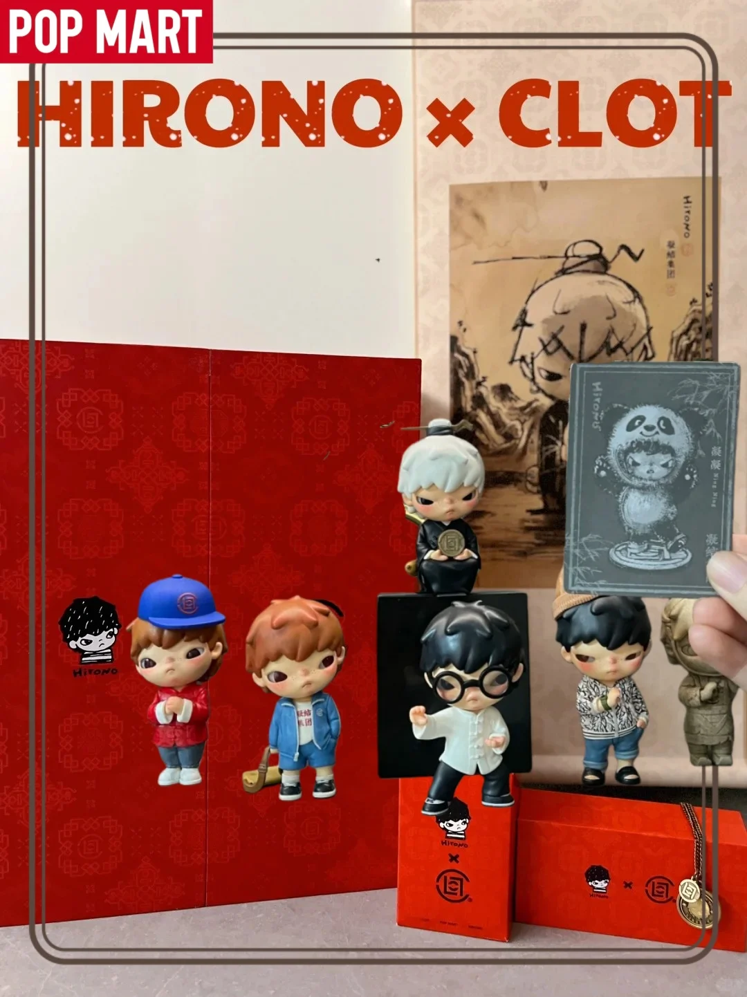 

POP MART Hirono V8 Clot Series Blind Box: Модная настольная декоративная фигурка, коллекционная игрушка-сюрприз, подарок на день рождения и праздники