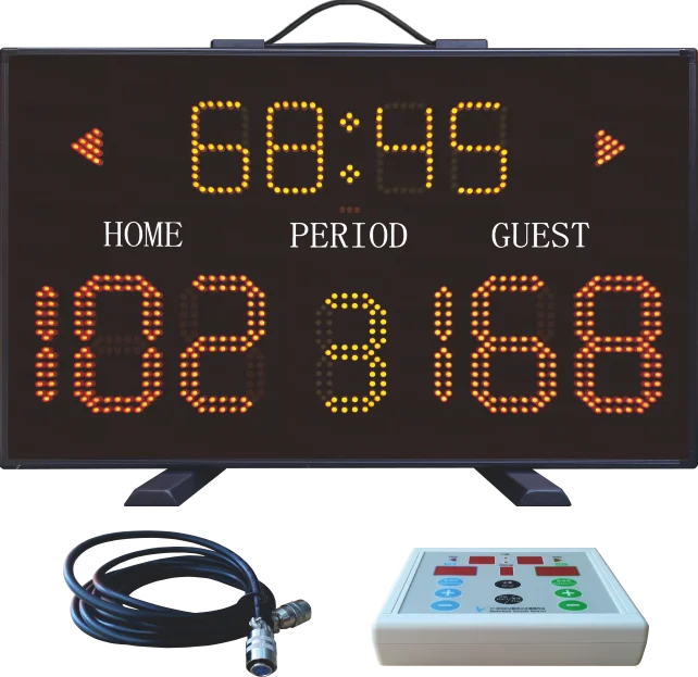 Basketballplatzausrüstung mit Live-Anzeigetafeln und Possession-Timer für Spiele