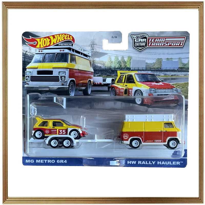 Hot Wheels 1/64 Team Transport Cars MG METRO 6R4 & HW RALLY HAULER  Collection Metal Diecast Model Vehicles FLF56