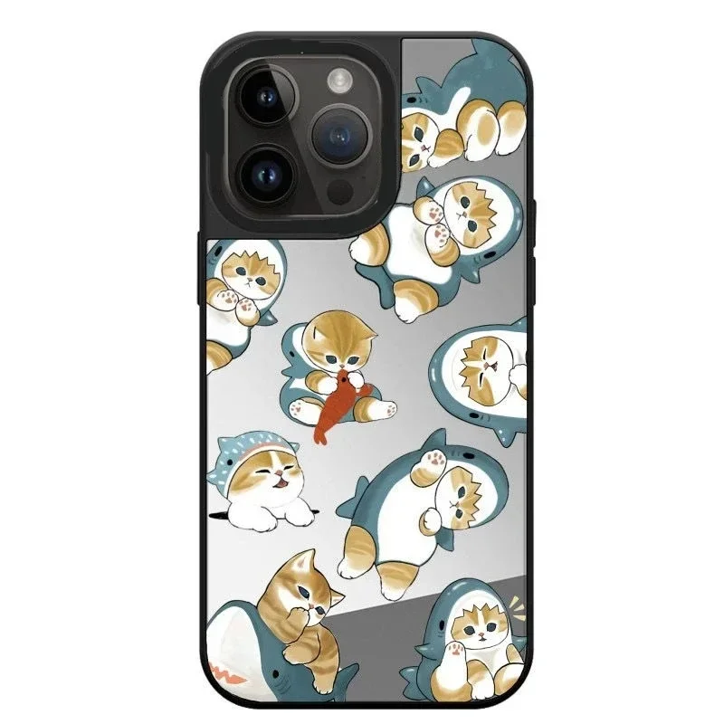 

Mirror Surface Cute Cat Phone Case Cover for IPhone 11 12 13 14 15 Pro Max Case for IPhone 14 Pro Max