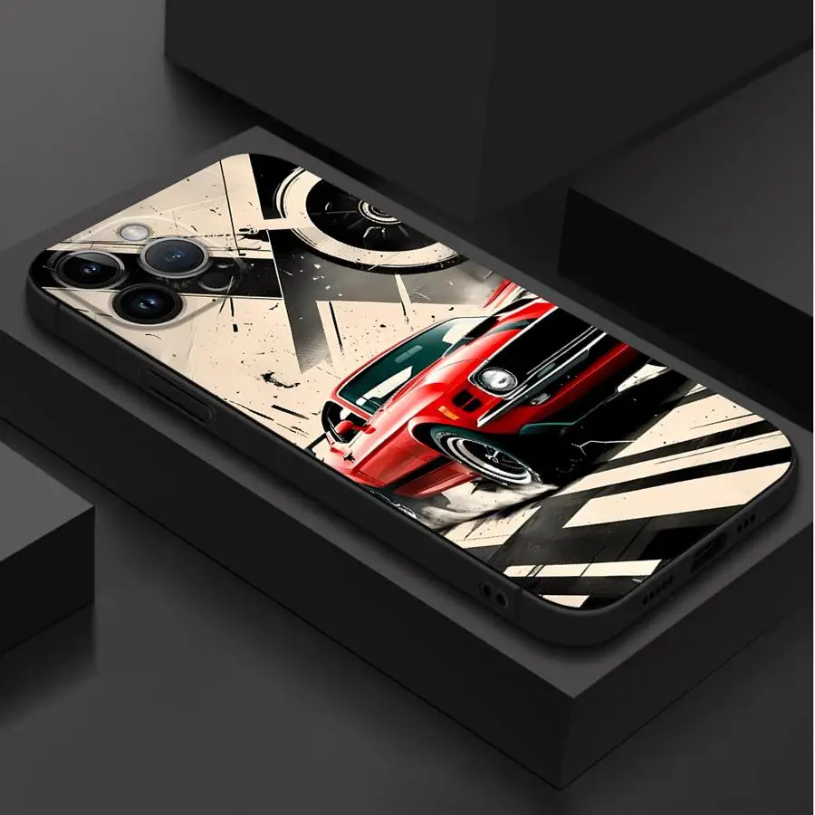 حافظة هاتف سوداء ناعمة لهاتف جوجل بيكسل 9 برو XL 9a 7a 7 Pro 6a 8 Pro 8a 6 Pro JDM نصف السيارة #3