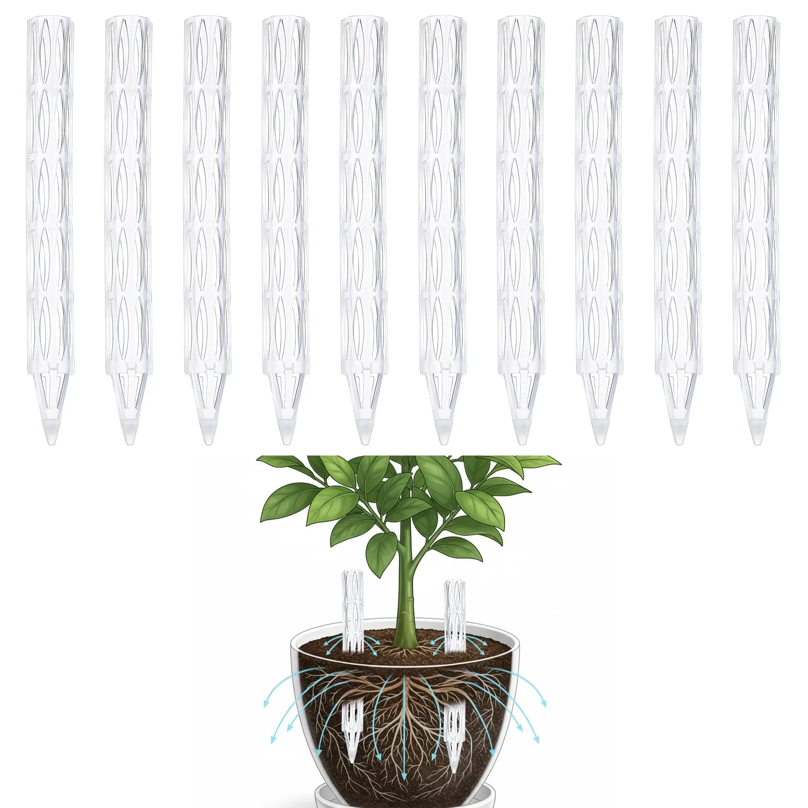 10/20Pcs Drainage Pipes To Prevent Root Rot and Improve Drainage, Suitable for Indoor and Outdoor Use Plant Root Ventilation