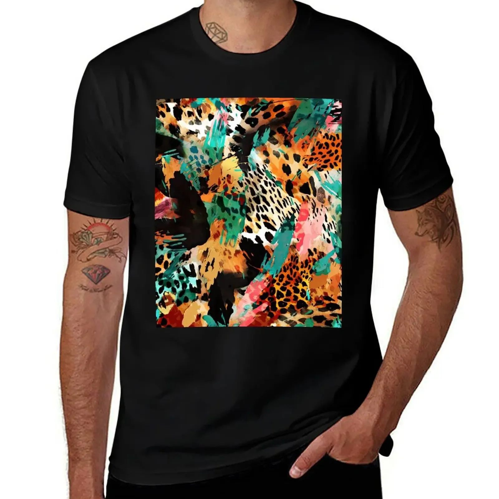 Wild Symphony - Teal T-Shirt clothes Luxury man graphics Men's clothing