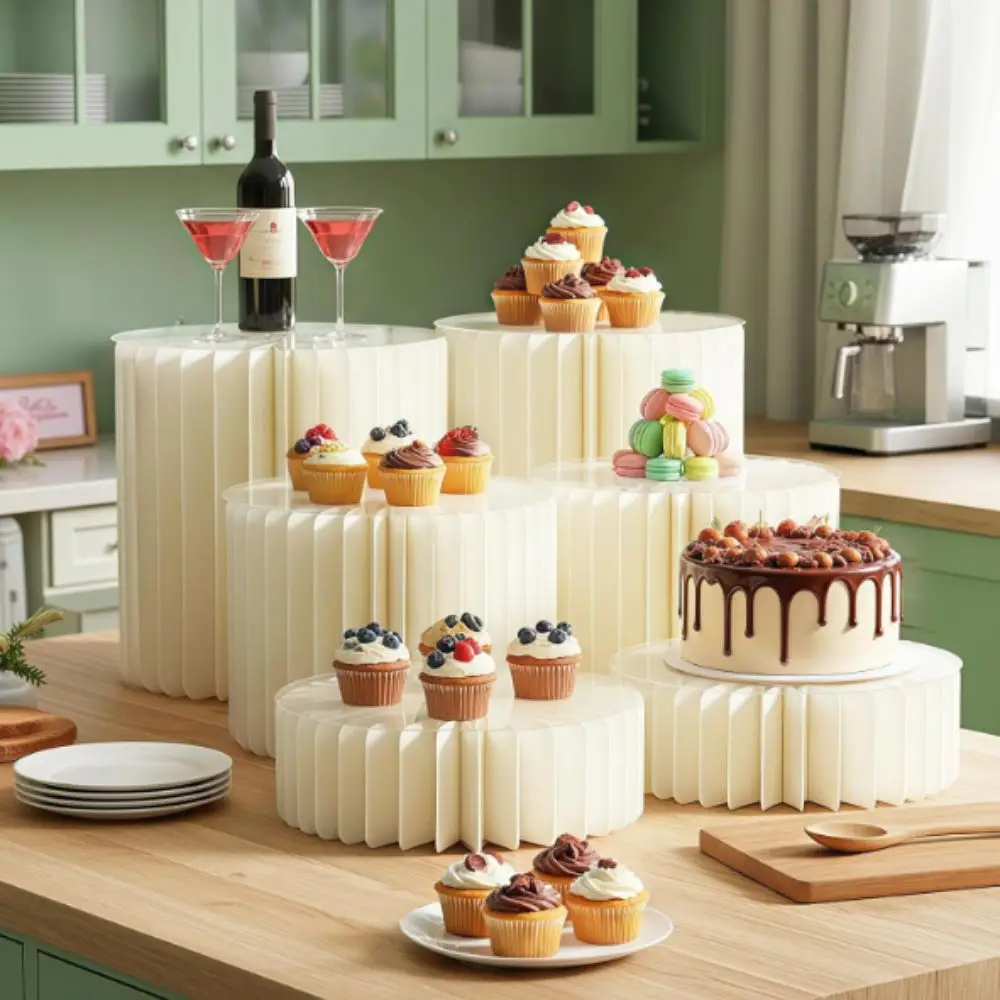 Ornament Folding Display Stand Column Ornament Roman Column Food Display Riser Risers Paper Table Centerpiece Buffet Table