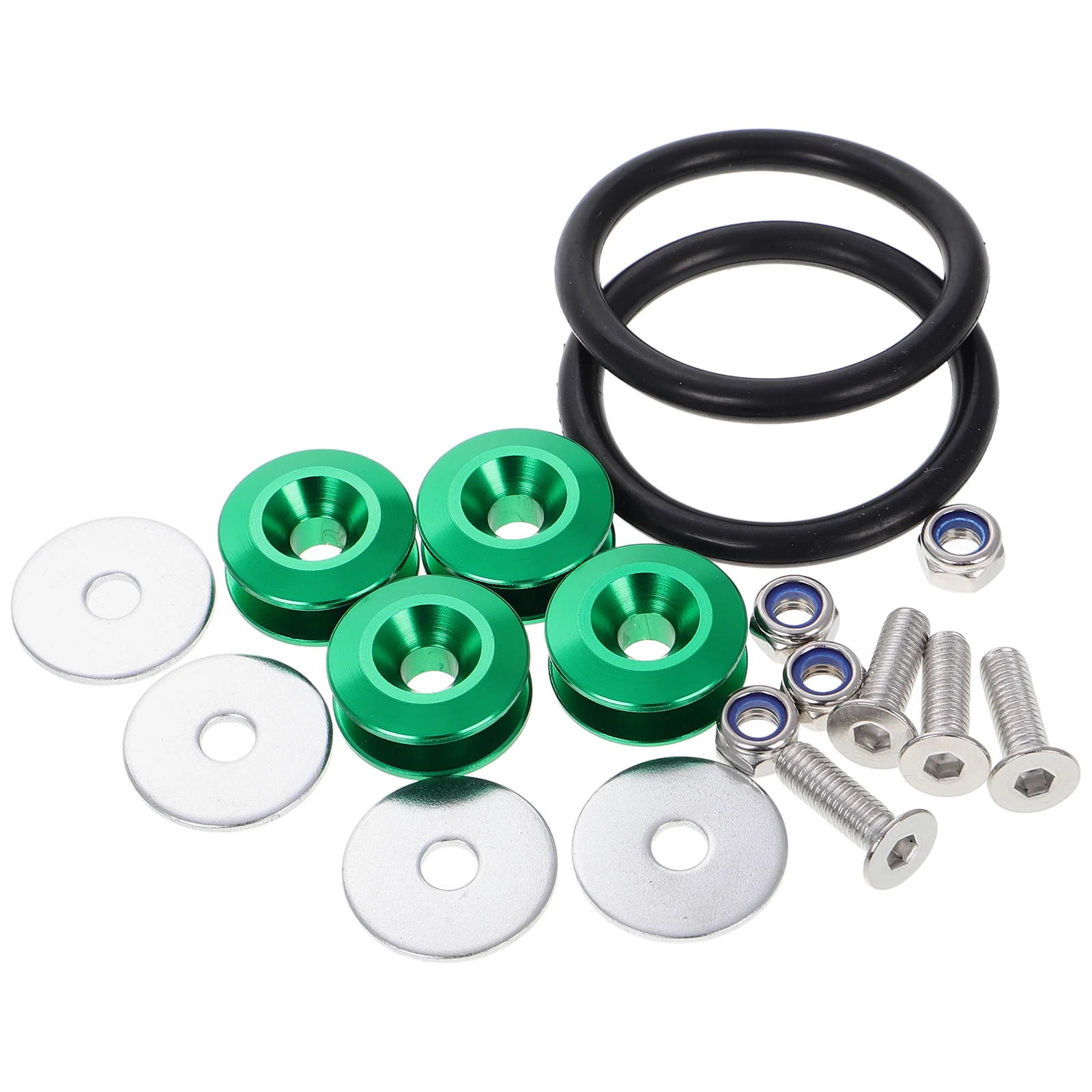 

Quick Release Car Bumper Fastener Kit Double Layer Spacer Surround Buckle Rubber Rings Gaskets Screws Nuts Wheels Auto Body