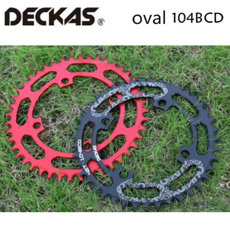 DECKAS 104BCD Chainring Round Oval 40T 42T 44T 46T 48T 50T 52T MTB Mountain Bicycle For Shimano 8-12S Crankset Aluminum Alloy