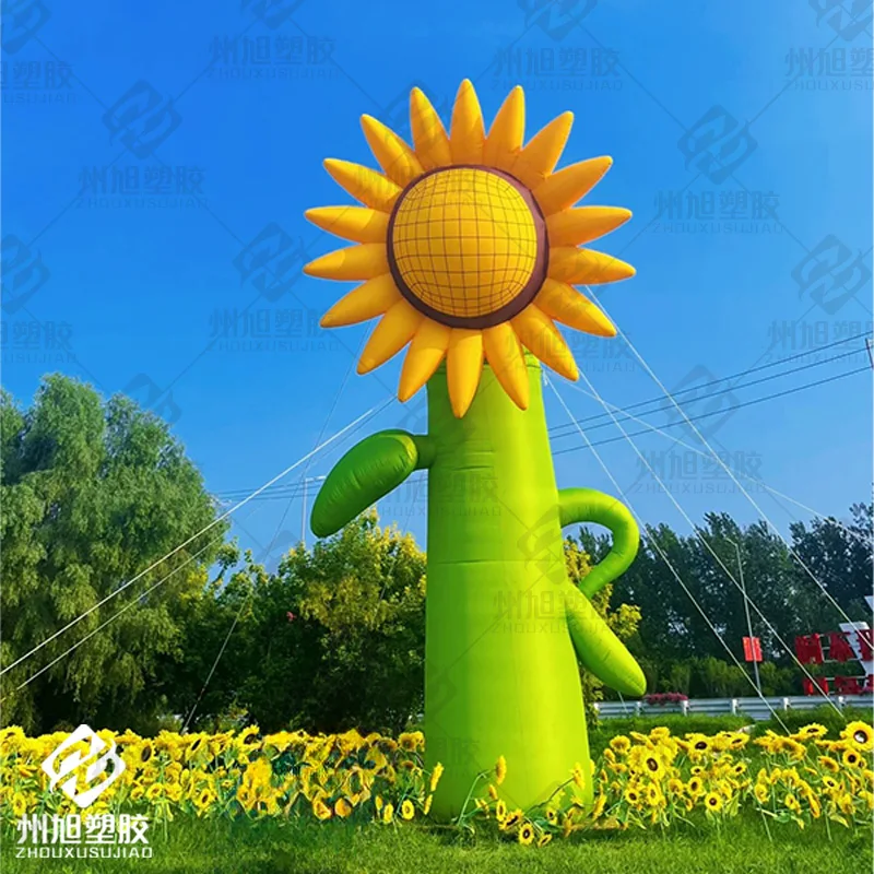 

Inflatable sunflower model, outdoor park to sunflower cartoon advertising inflatable flower model decorative props