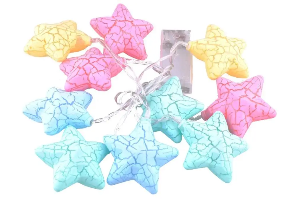 10lu Colorful Star Shape Dolman Led 1,5 Meters