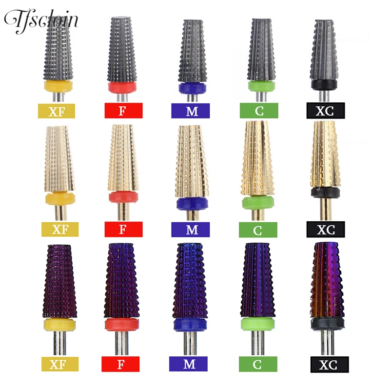 New Cross Tooth Grinding Head Nail Drill Bit Professional Carbide Tungsten Drill Bit for Acrylic Nail Gel Fast Remove Accessory