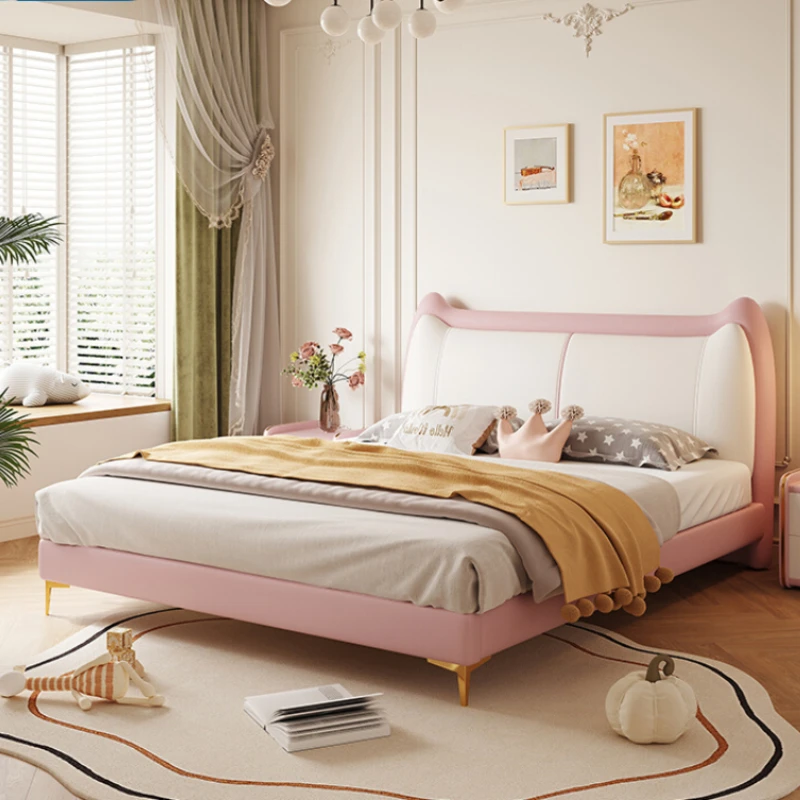 Unique Pretty Childrens Bed Animal Shape Luxury Princess Bed Solid Wood Cama Infantil Furniture Home